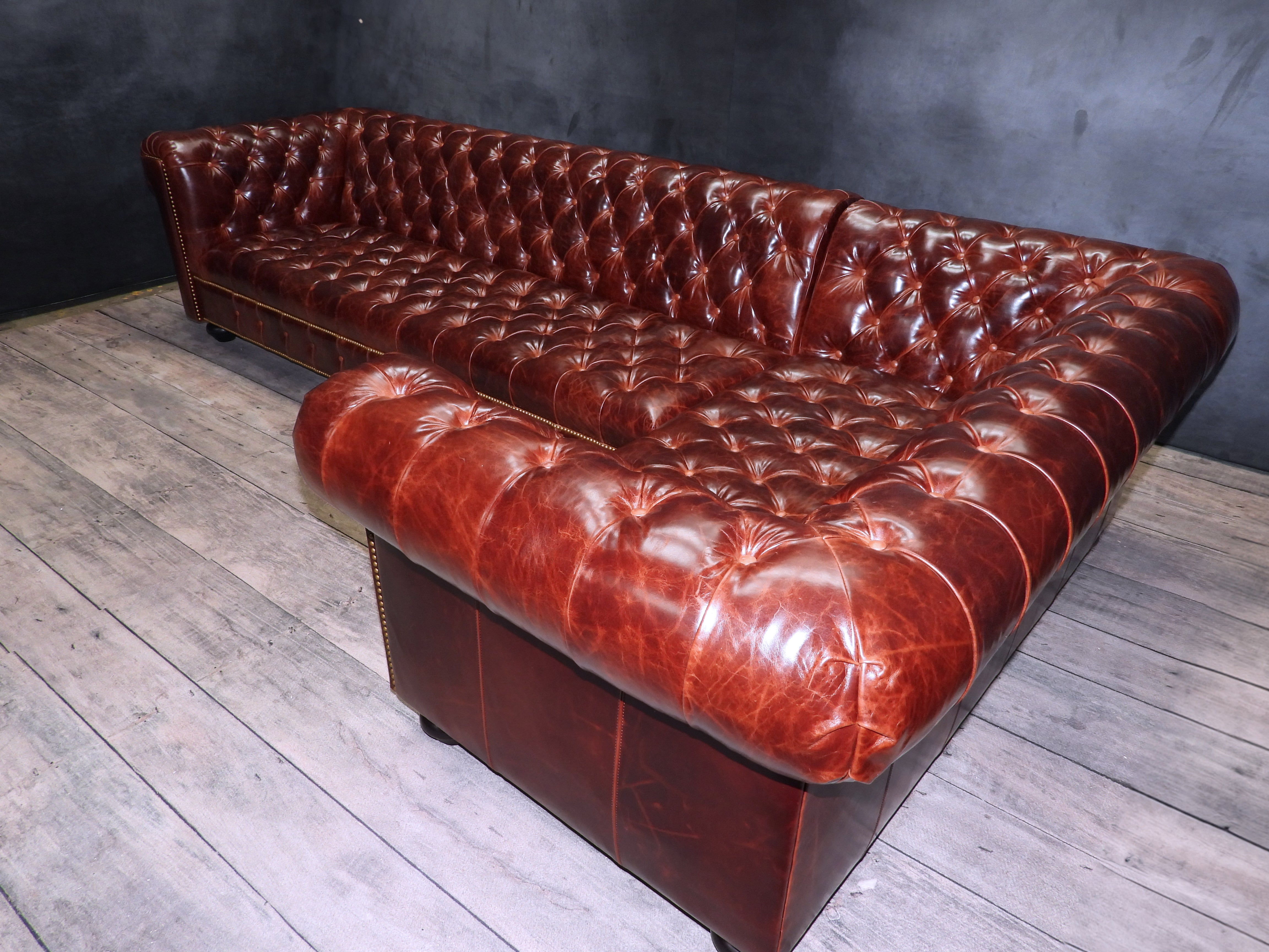 King Richard Leather Sectional