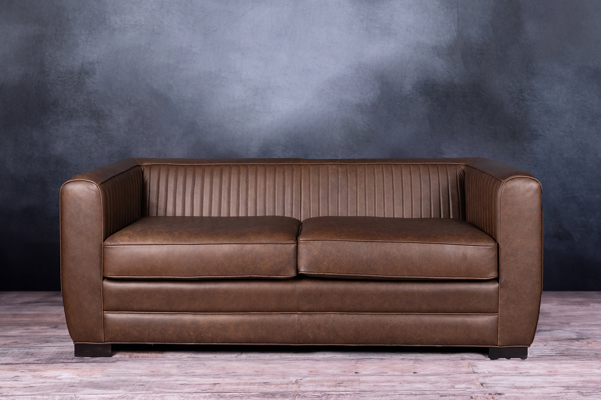 SHELBY LEATHER LOVESEAT